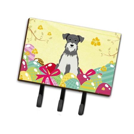 Carolines Treasures Easter Eggs Miniature Schanuzer Salt & Pepper Leash or Key Holder BB6054TH68